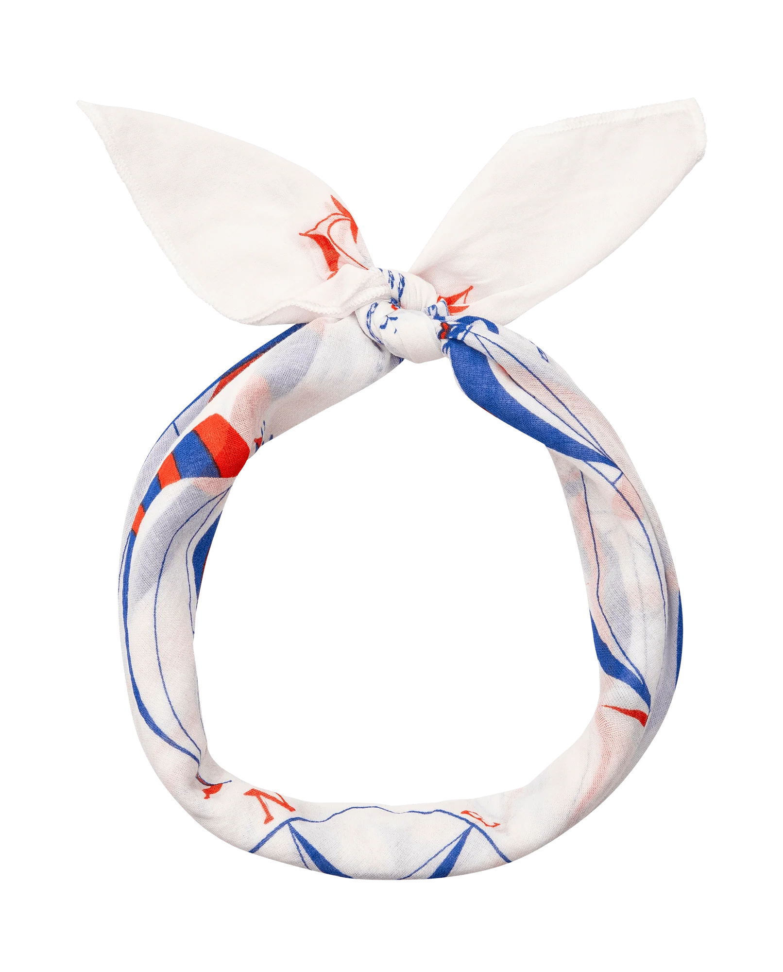 The Sailboat Bandana. -- White