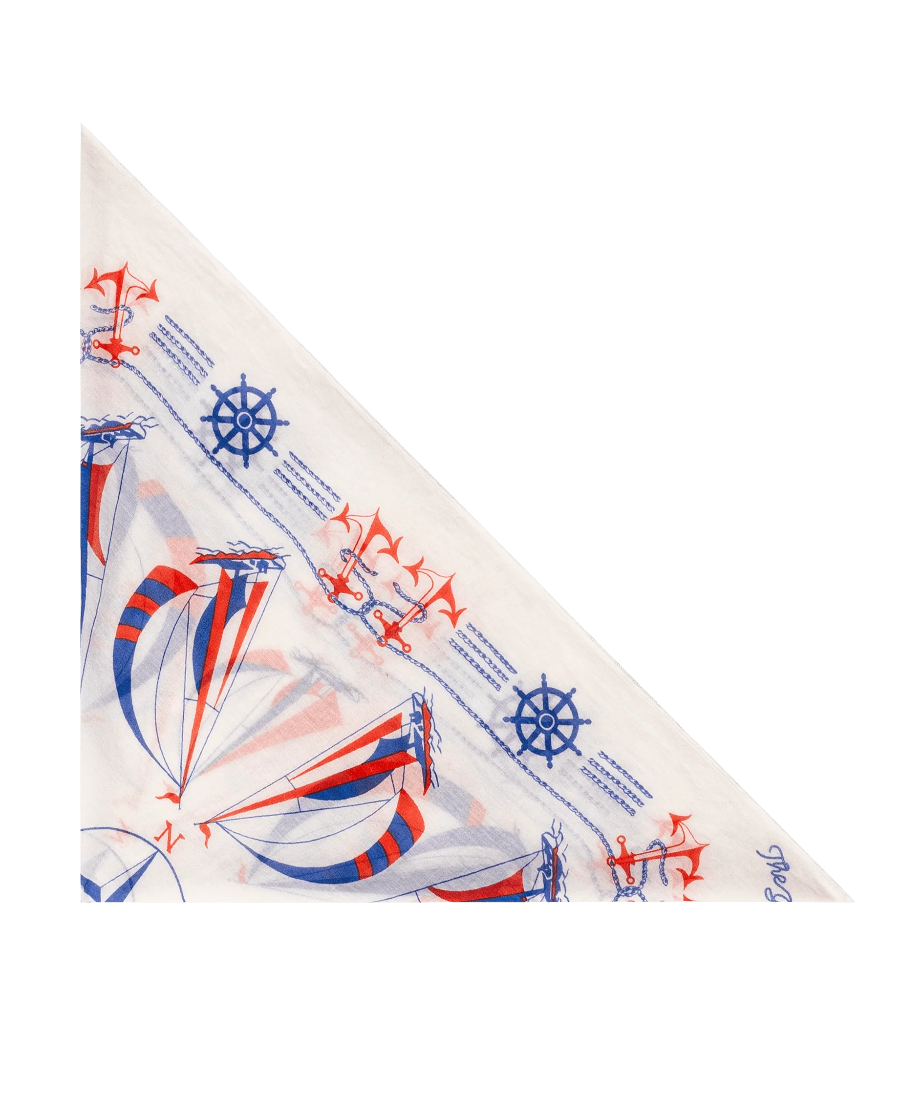The Sailboat Bandana. -- White