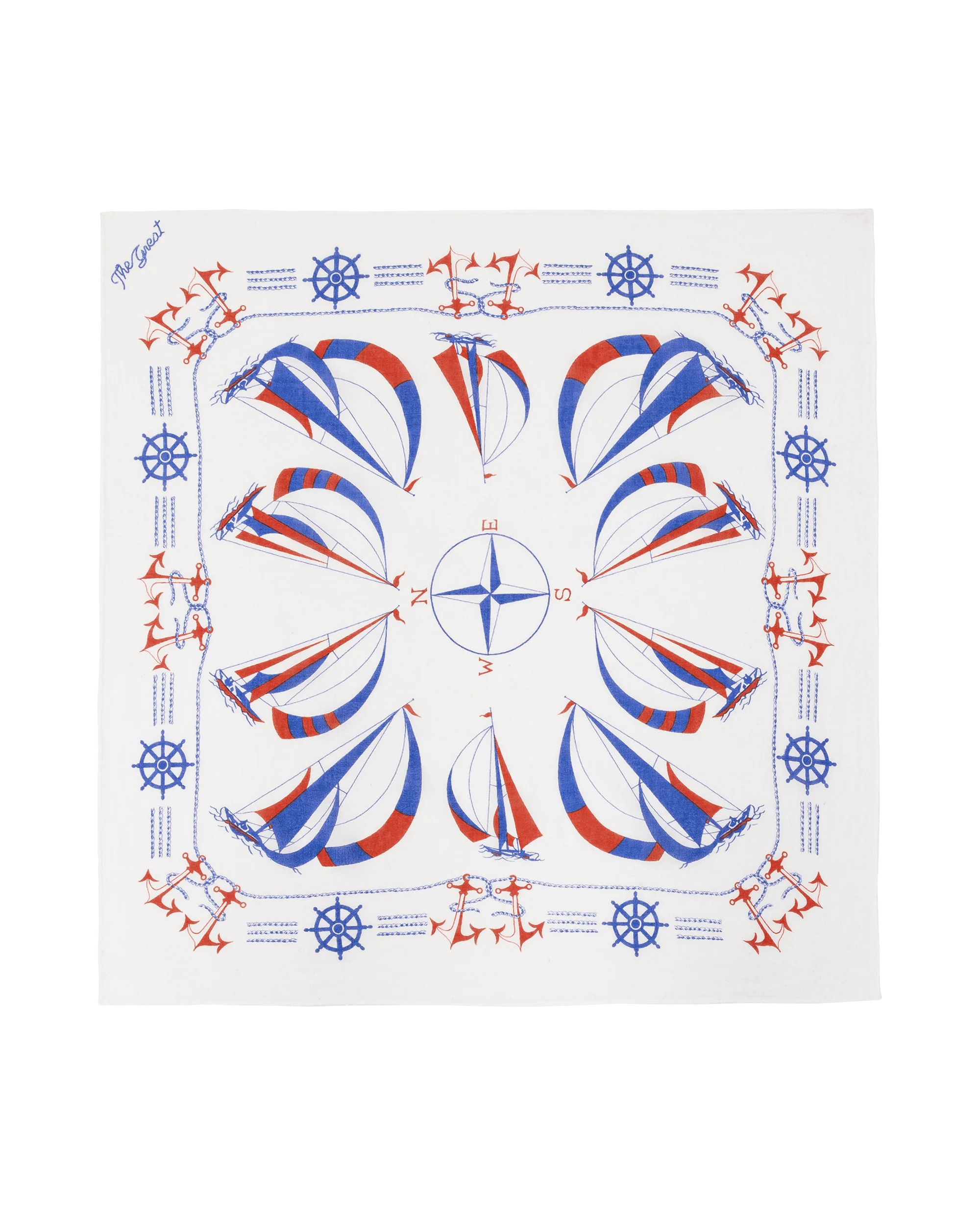 The Sailboat Bandana. -- White