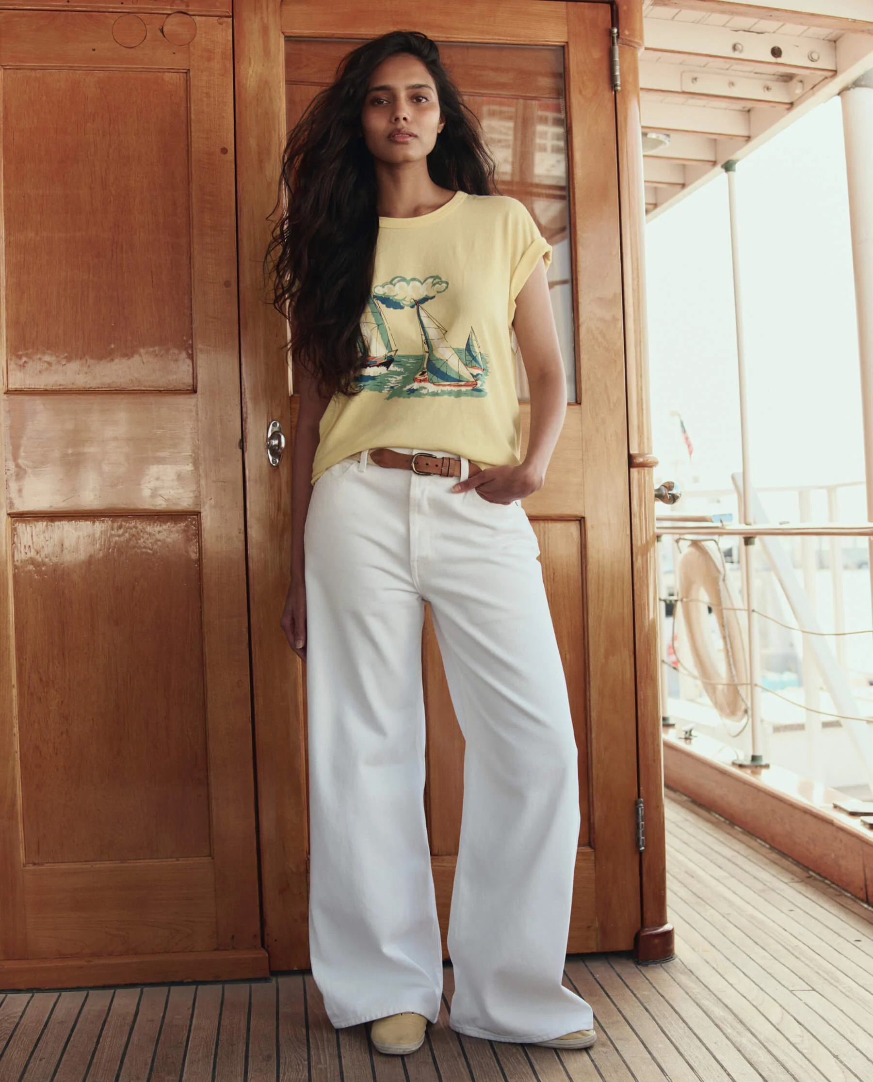 The Boxy Crew w/ Sailing Boats Graphic. -- Sunbeam