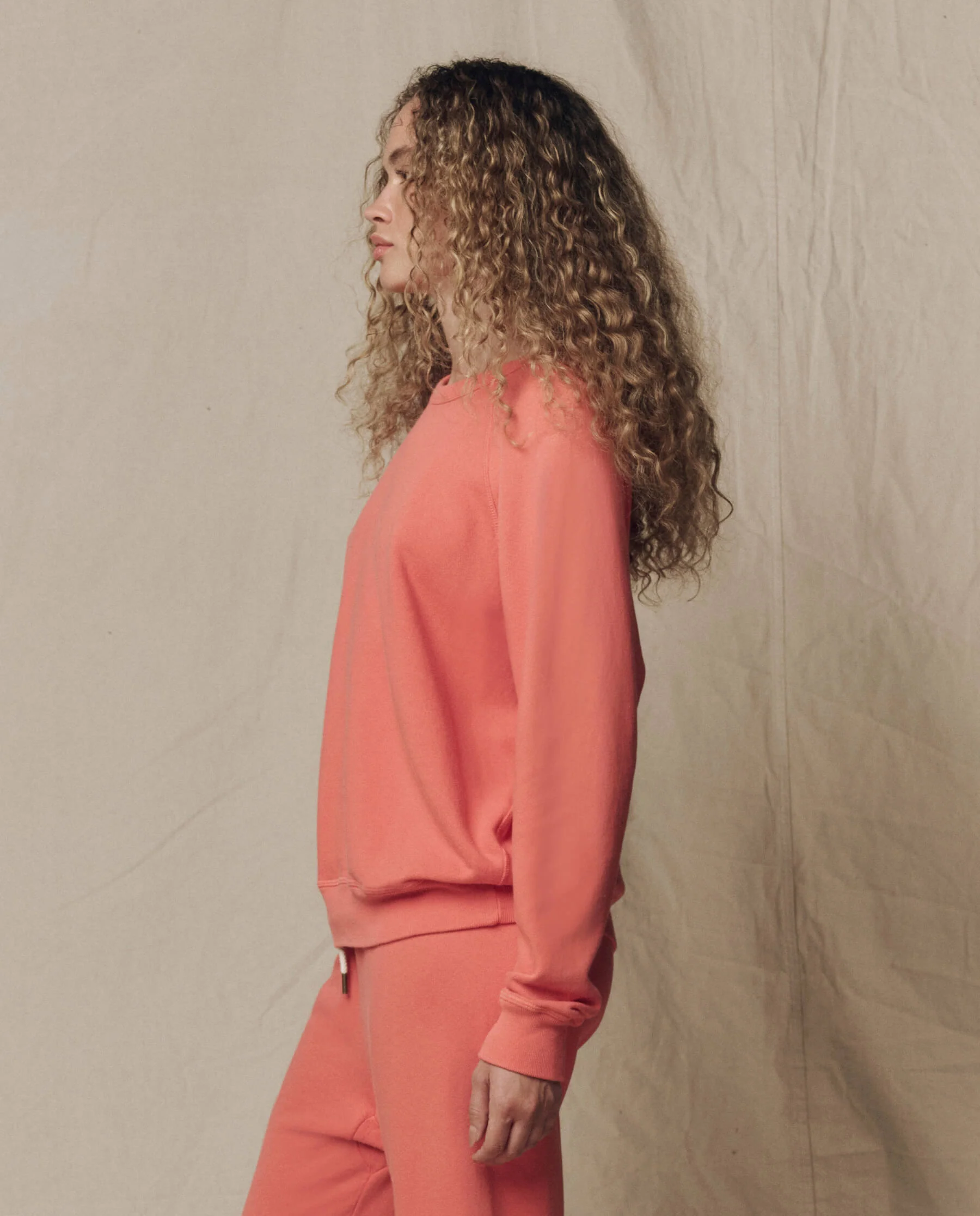 The College Sweatshirt. Solid -- Guava
