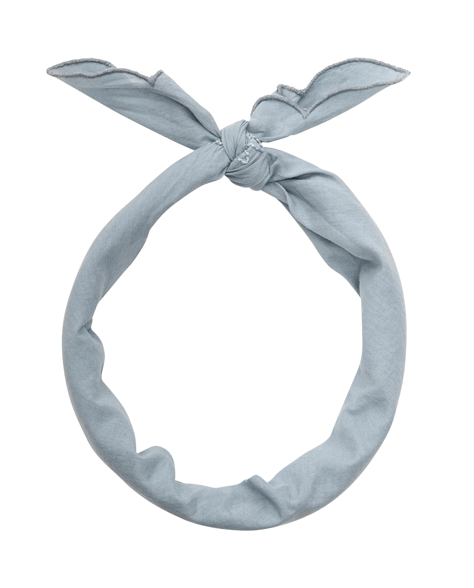 The Scalloped Bandana. -- Faded Indigo