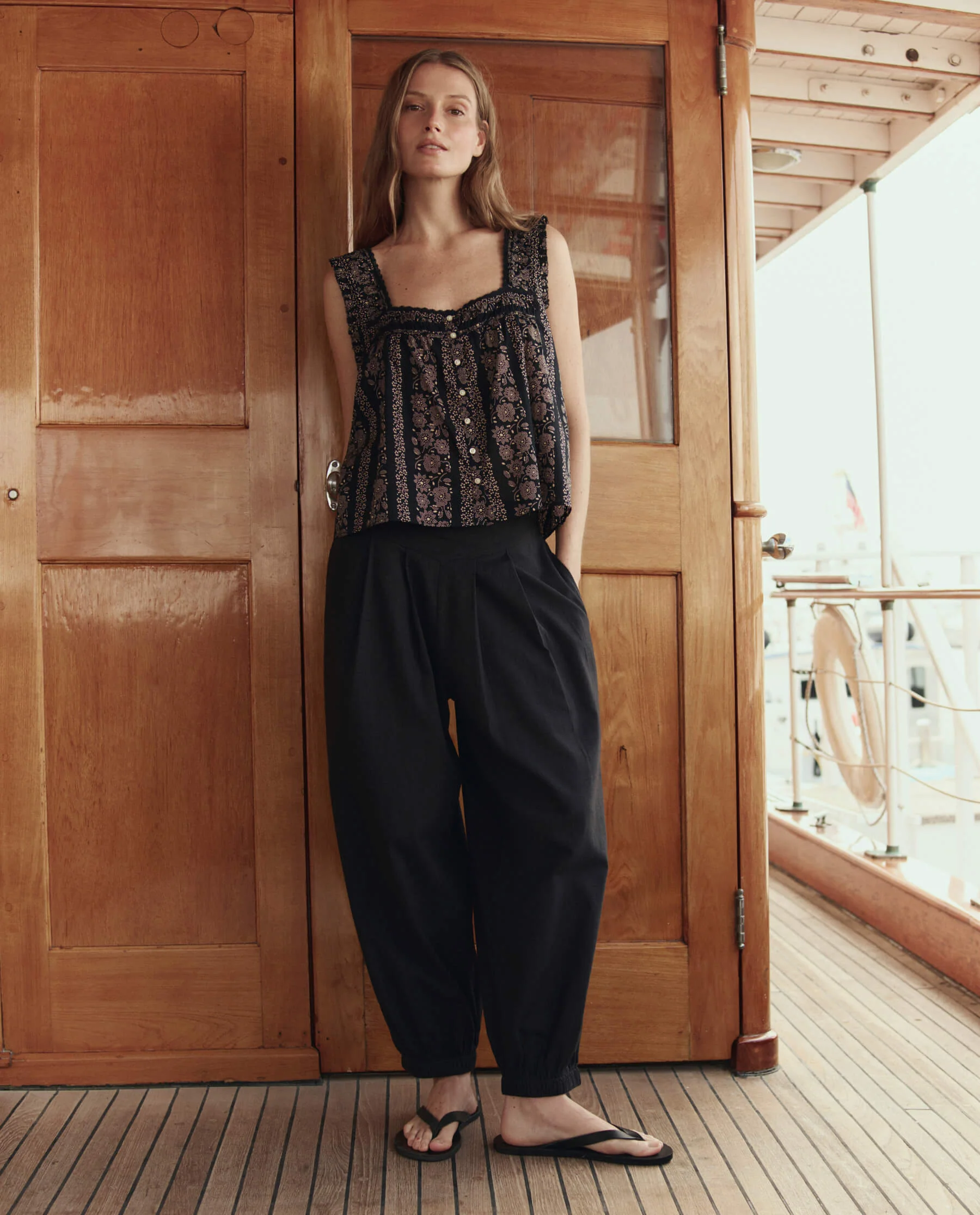 The Elastic Blouson Pant. -- Black