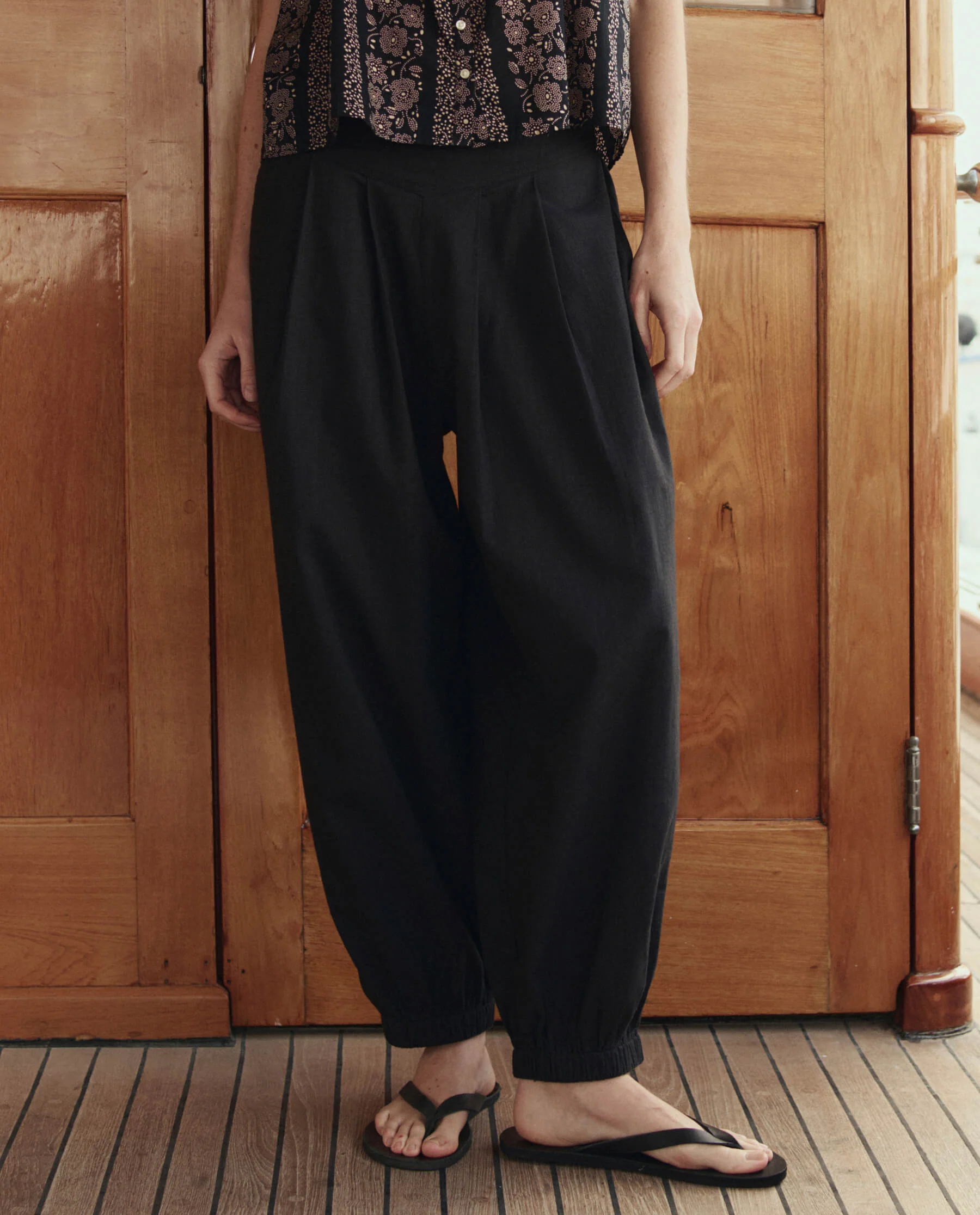 The Elastic Blouson Pant. -- Black