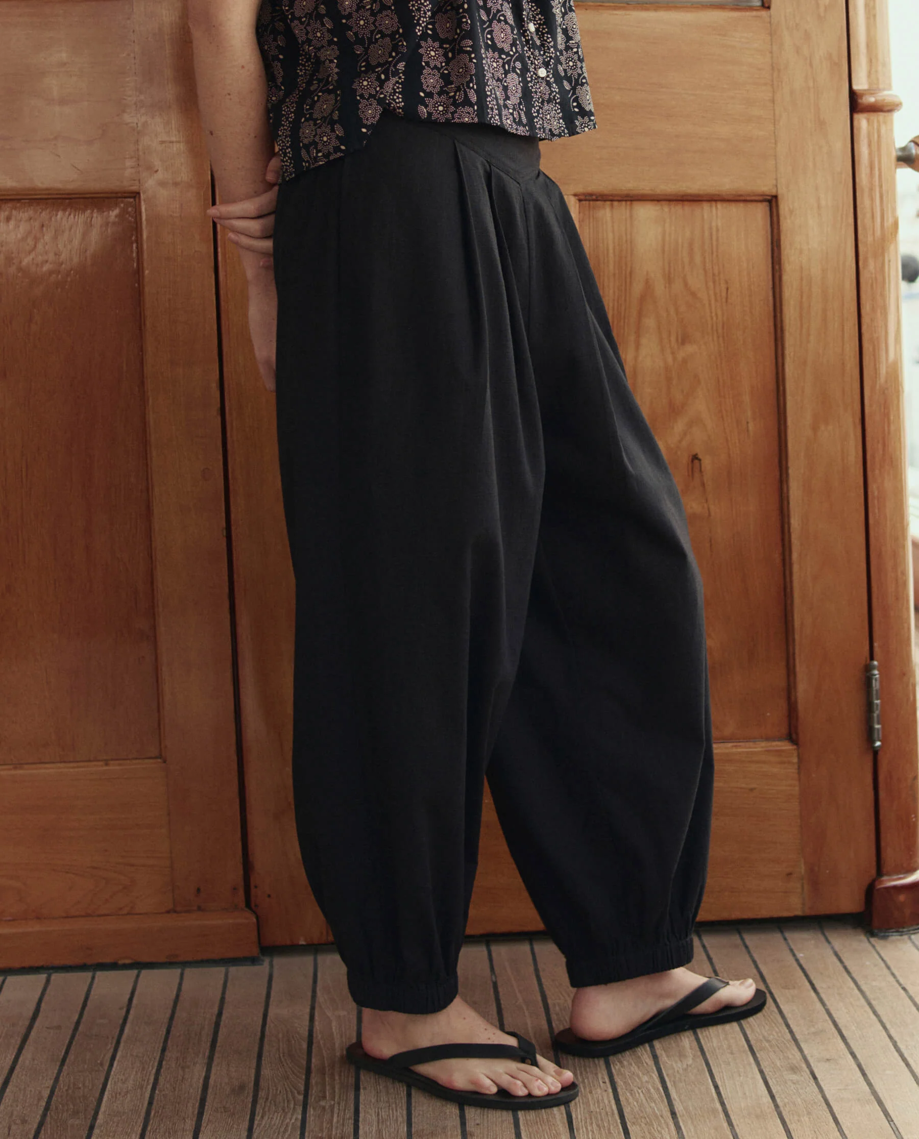 The Elastic Blouson Pant. -- Black