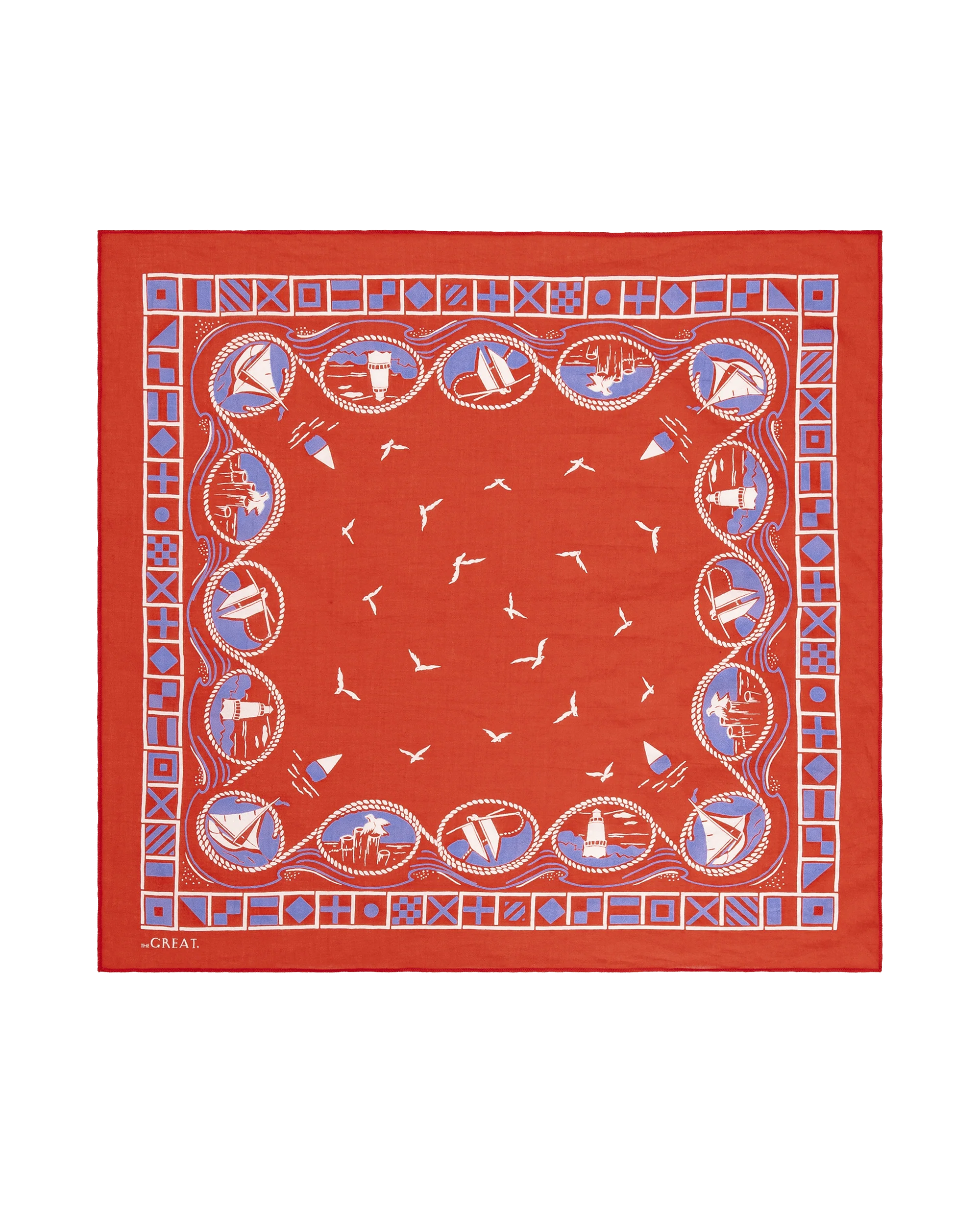 The Sailboat Bandana. -- Red