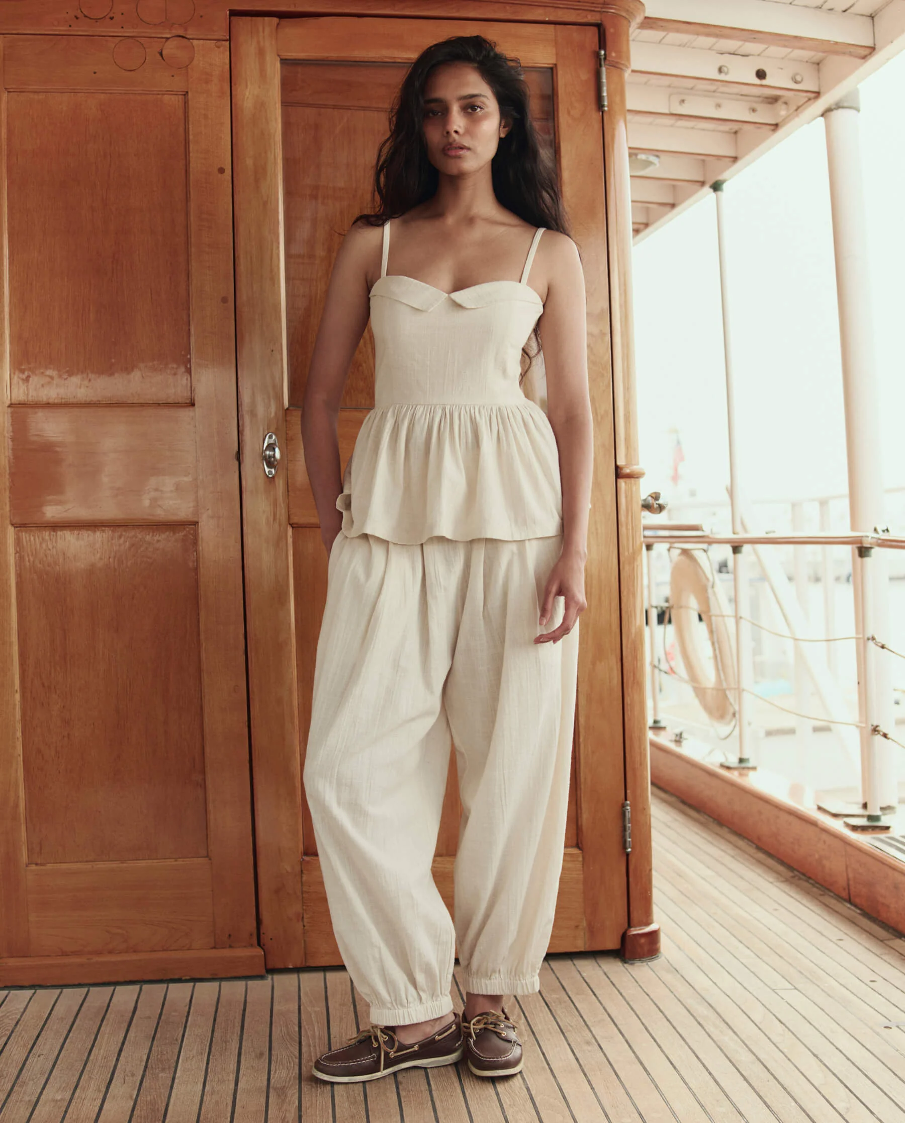 The Elastic Blouson Pant. -- Natural