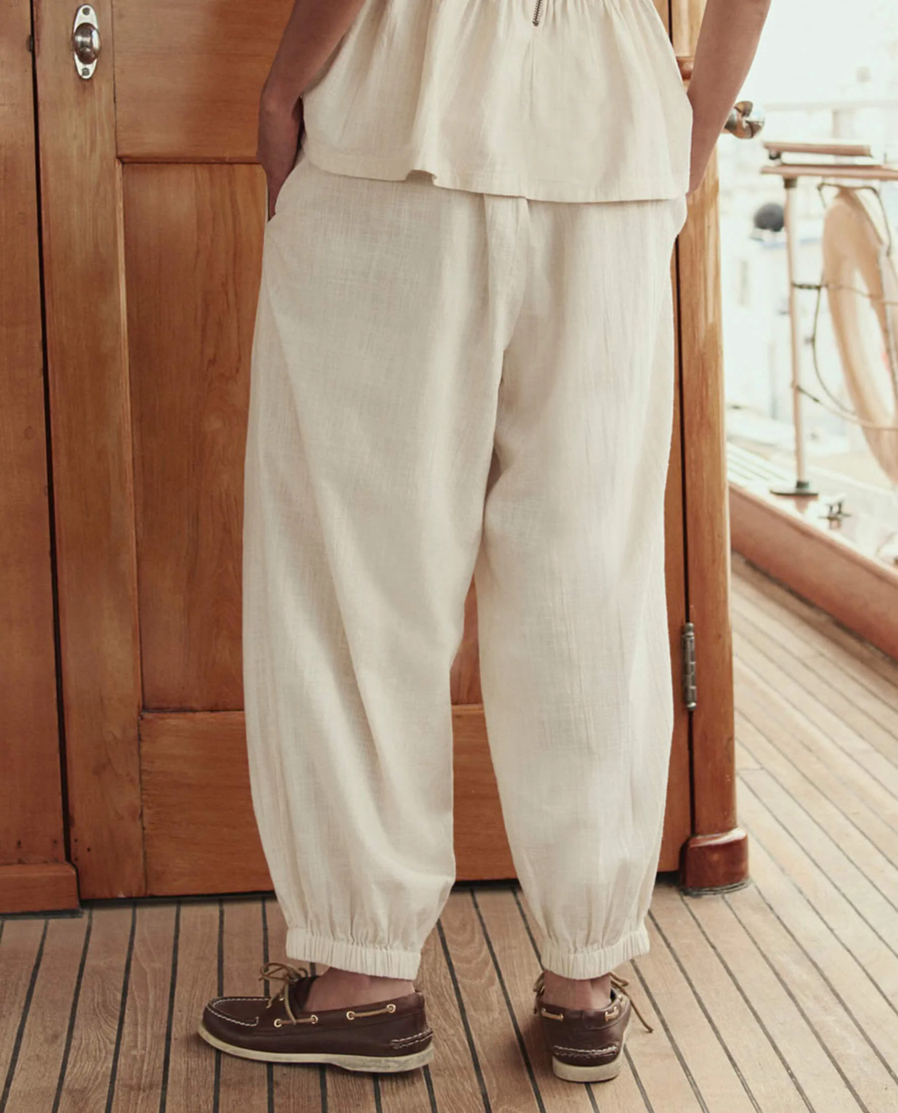 The Elastic Blouson Pant. -- Natural