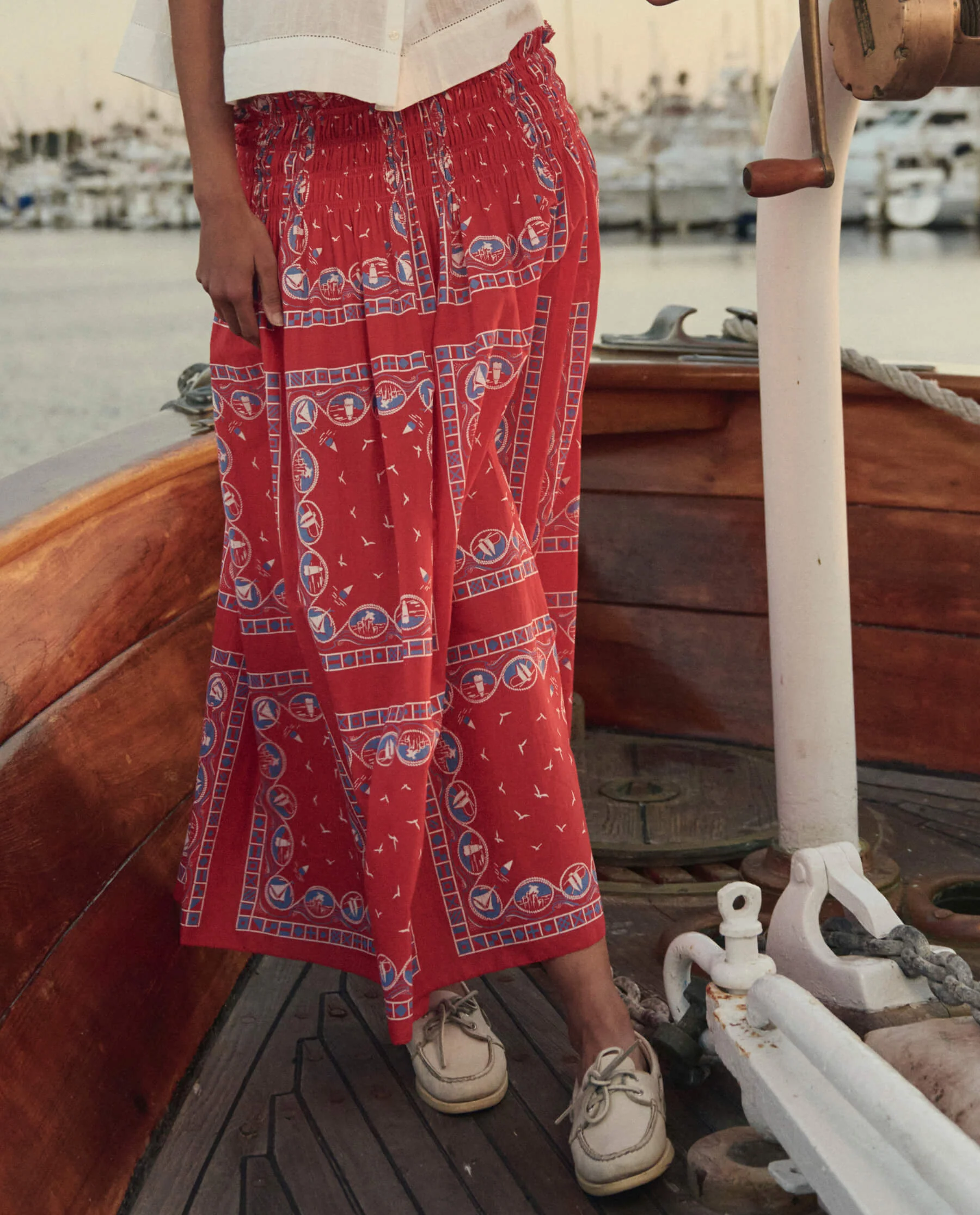 The Canary Skirt. -- Red Sailboat Bandana