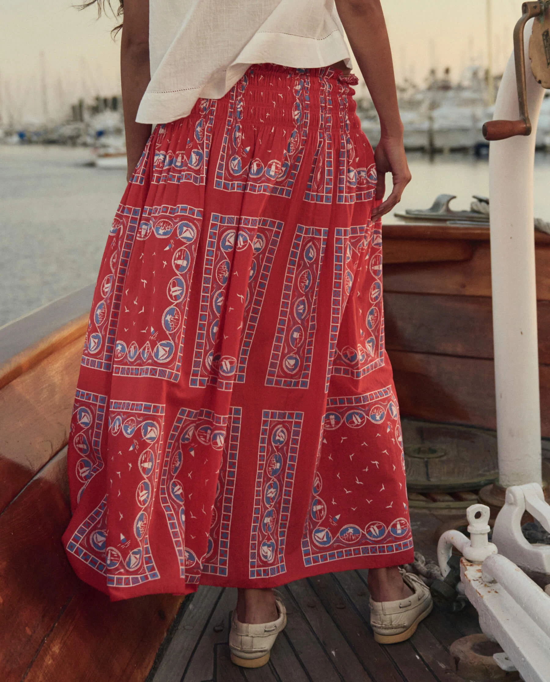 The Canary Skirt. -- Red Sailboat Bandana