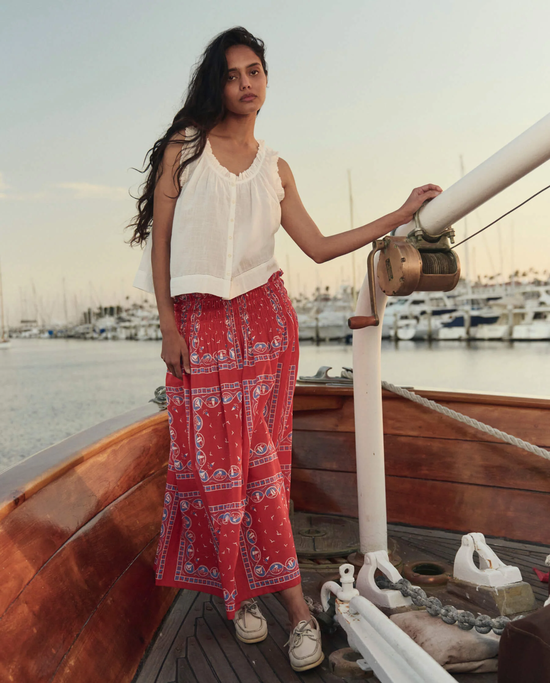 The Canary Skirt. -- Red Sailboat Bandana