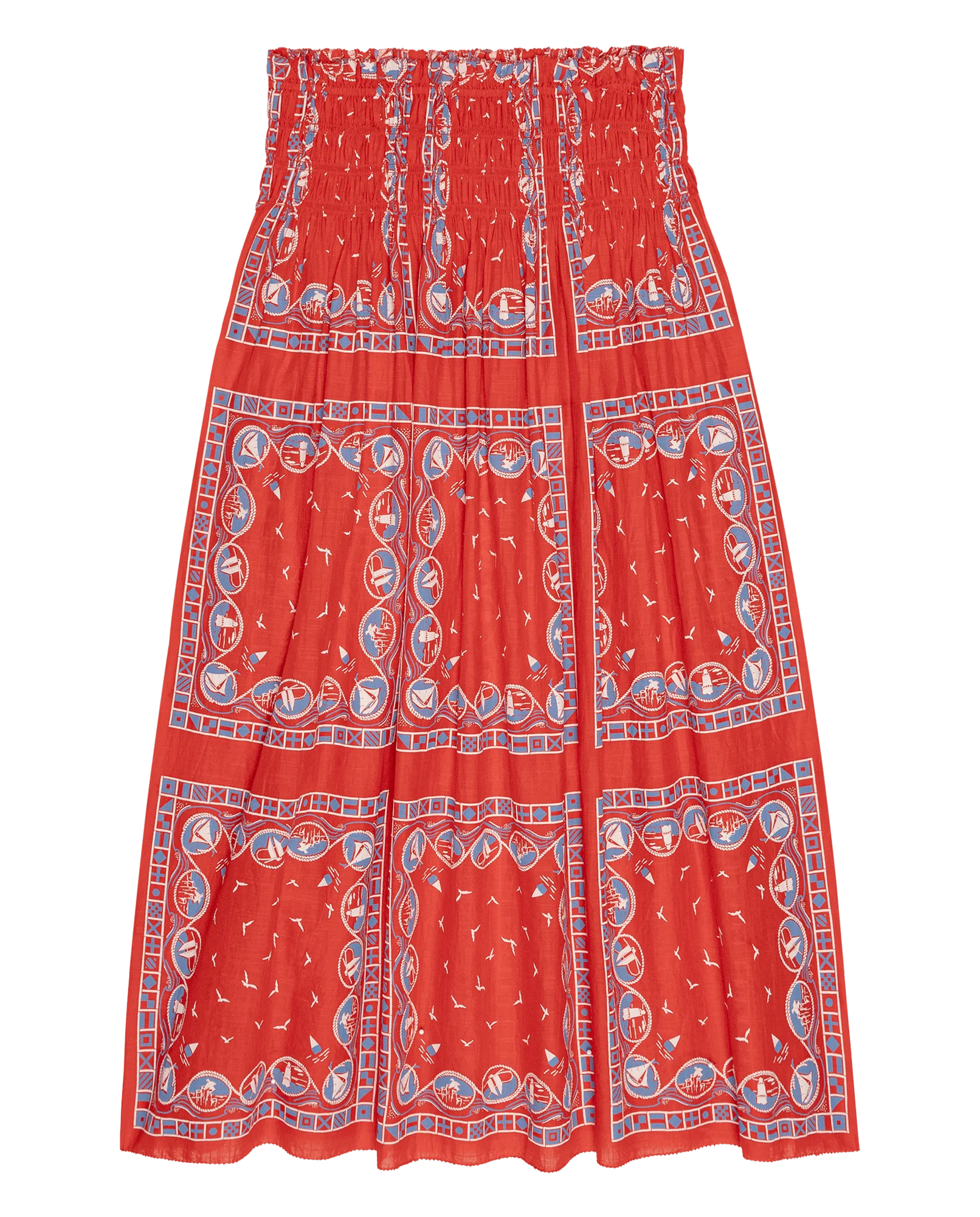 The Canary Skirt. -- Red Sailboat Bandana