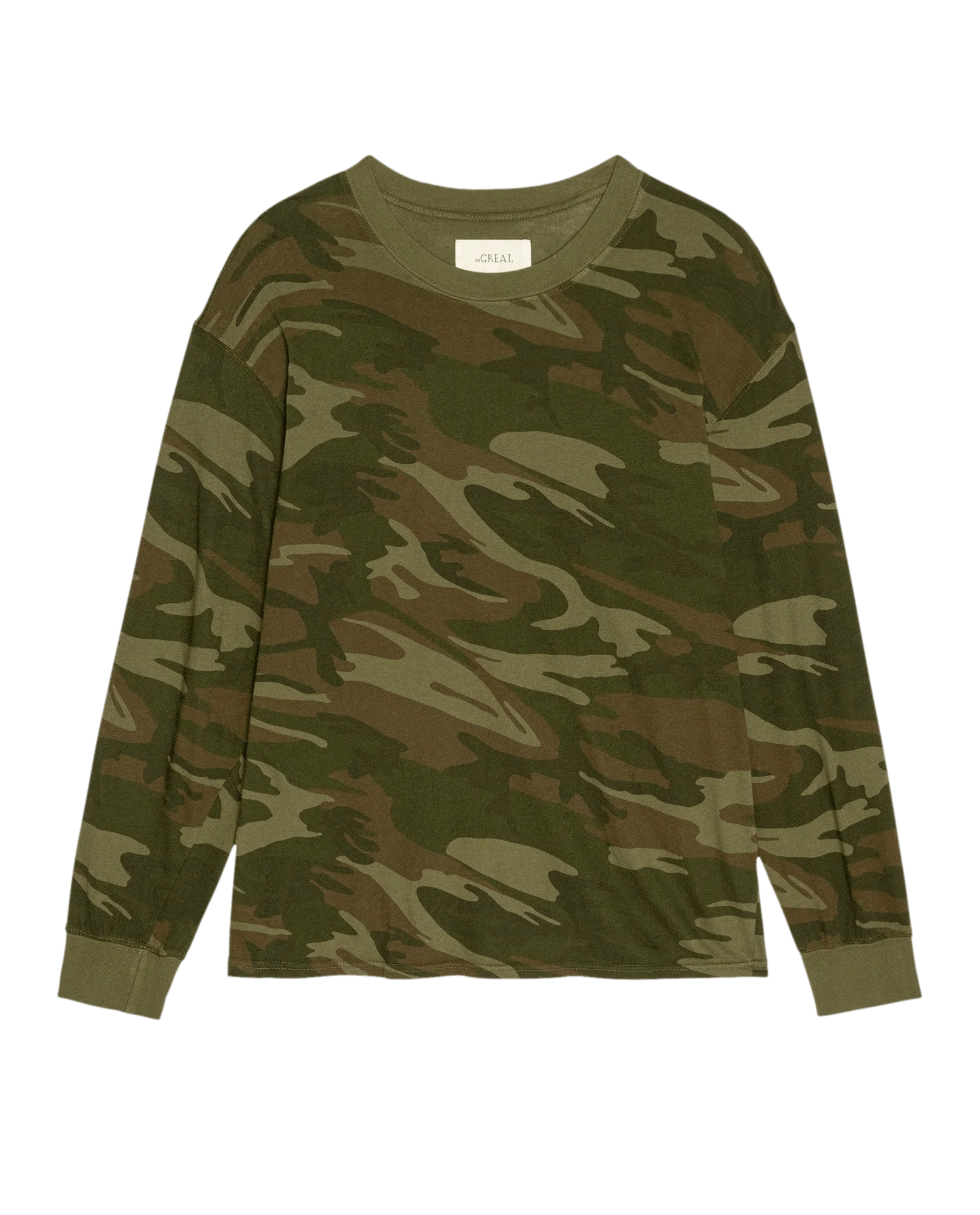 The Long Sleeve Relaxed Crew. -- Deep Woods Camo