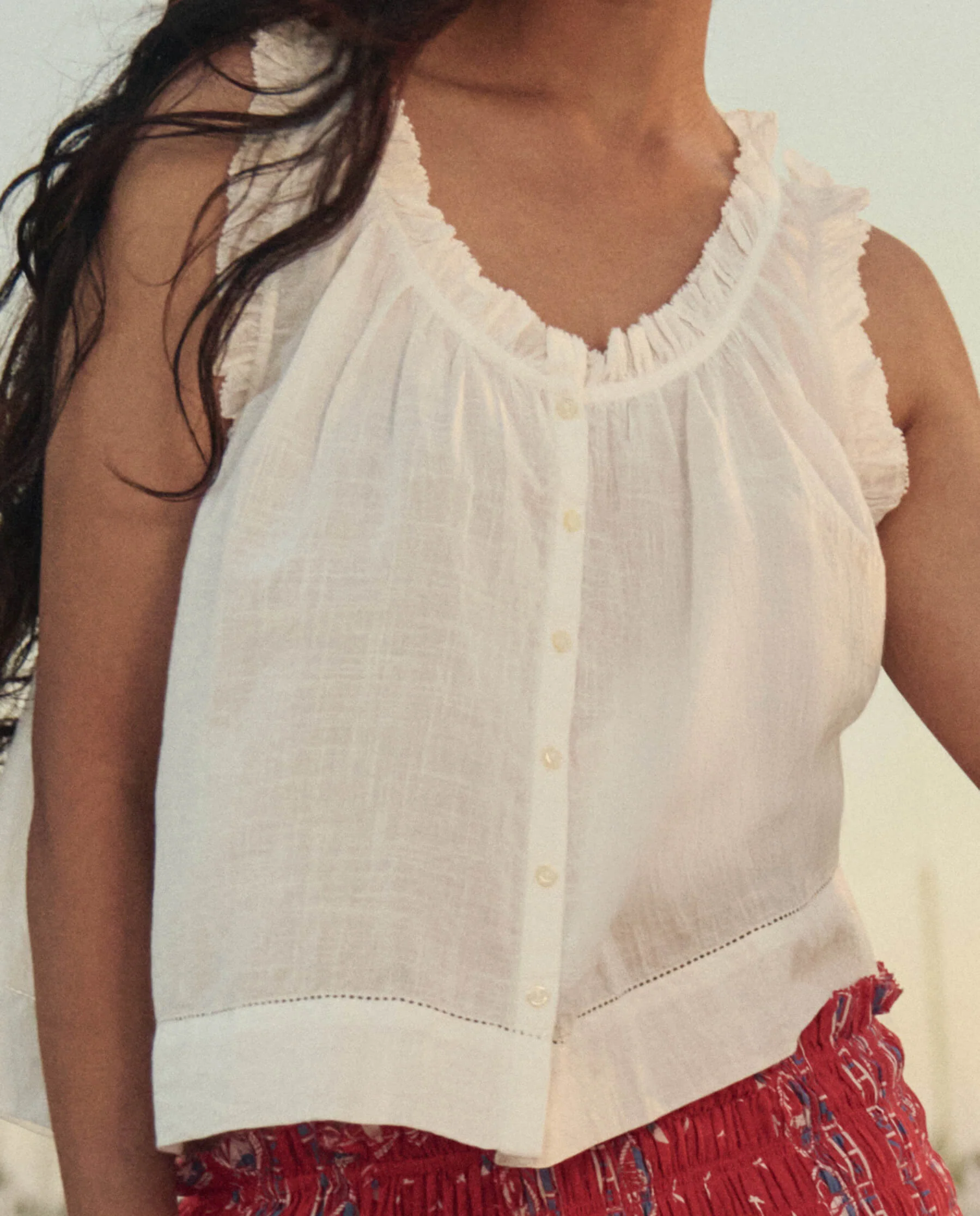 The Vignette Top. -- White