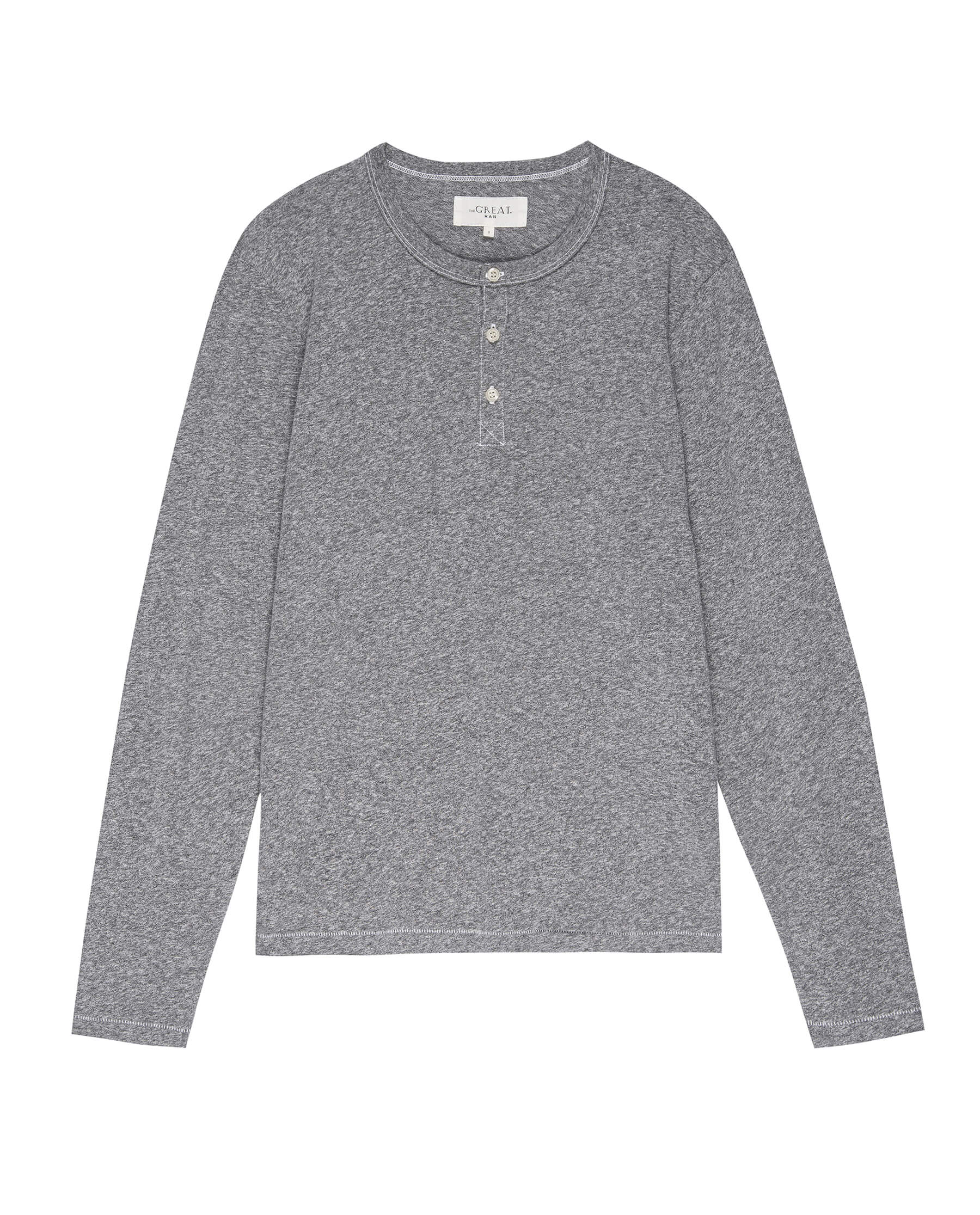 702-the-men-s-slim-henley.-heather-grey-6.jpg The Men's Slim Henley. -- Heather Grey