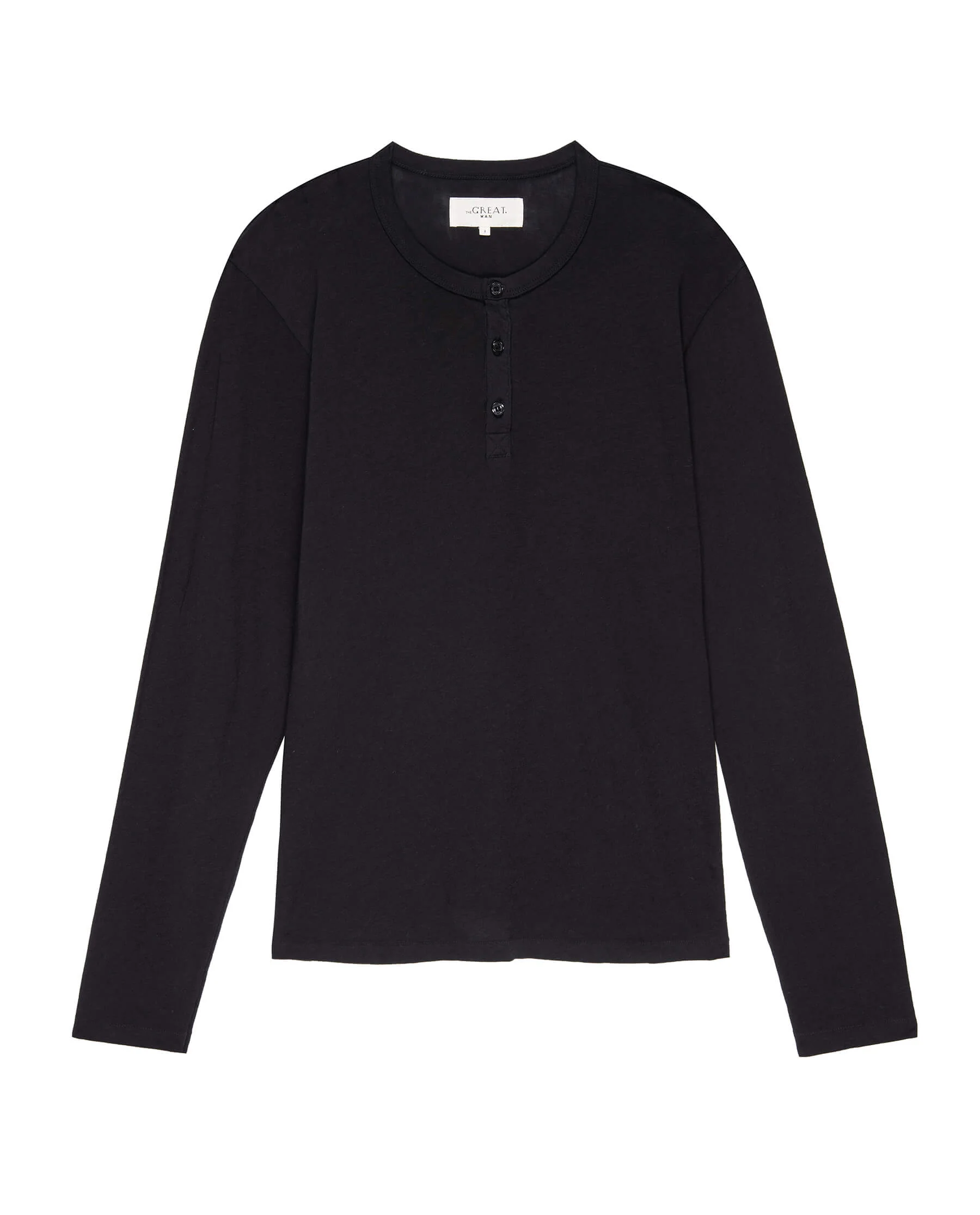 708-the-men-s-slim-henley.-almost-black-6.webp The Men's Slim Henley. -- Almost Black
