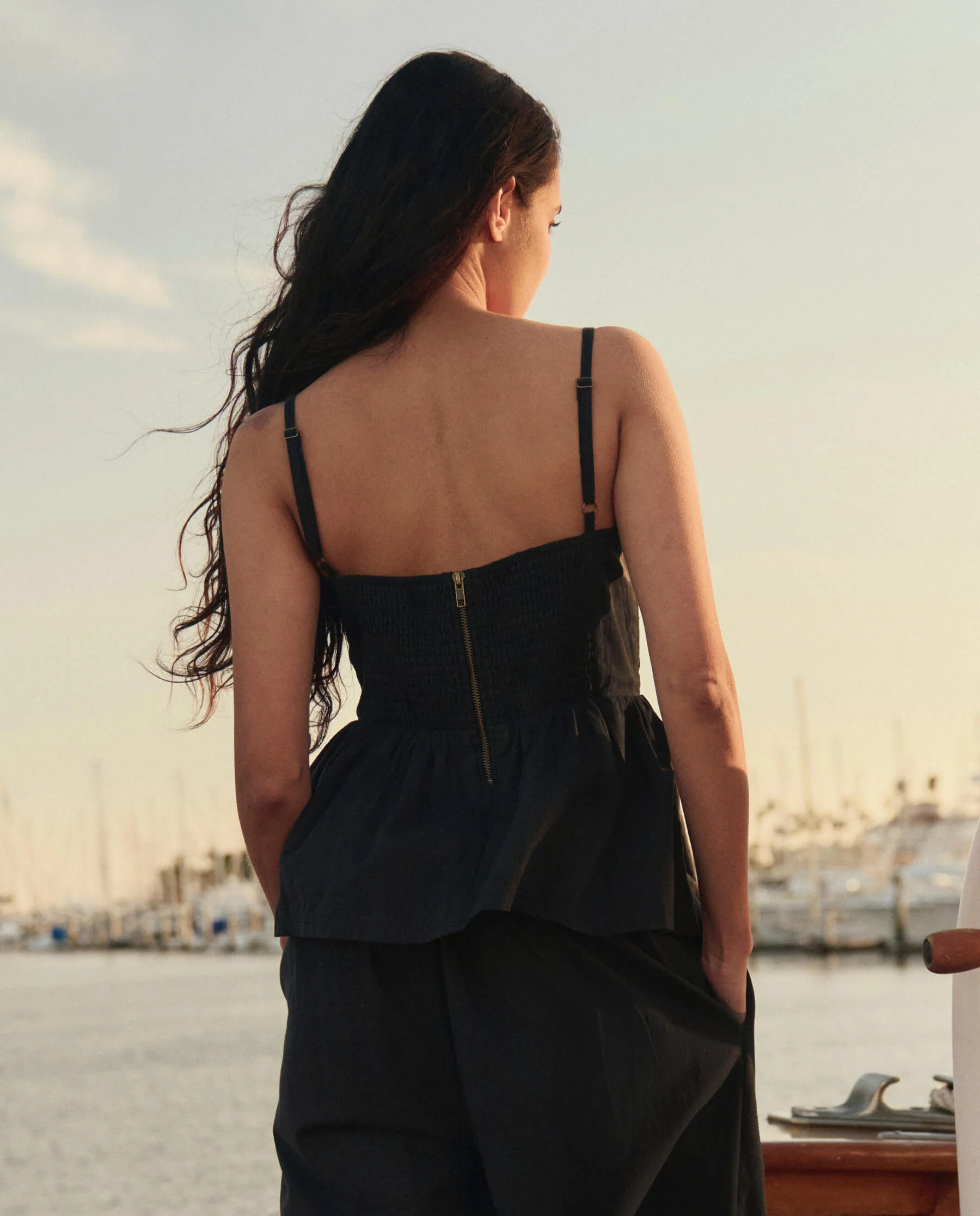 The Textured Verse Top. -- Black