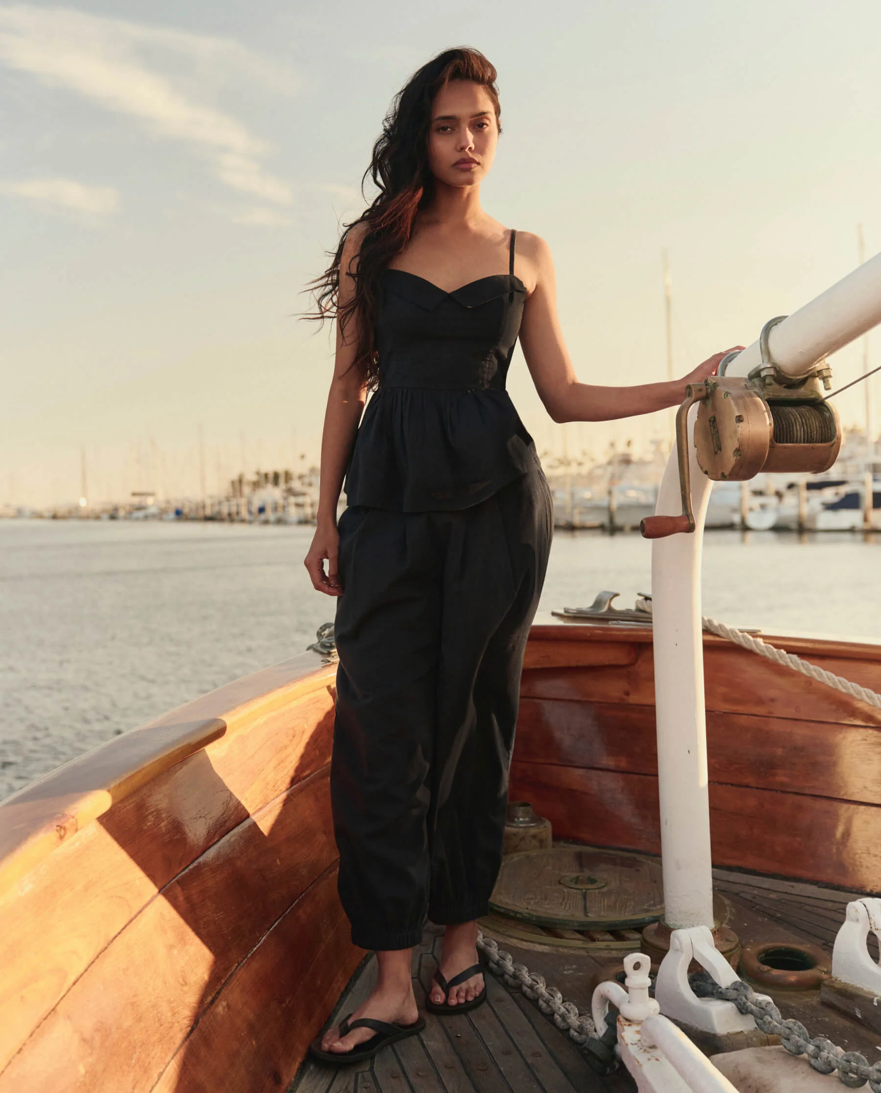The Textured Verse Top. -- Black
