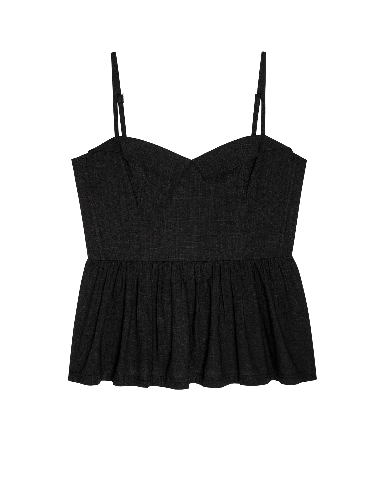 The Textured Verse Top. -- Black