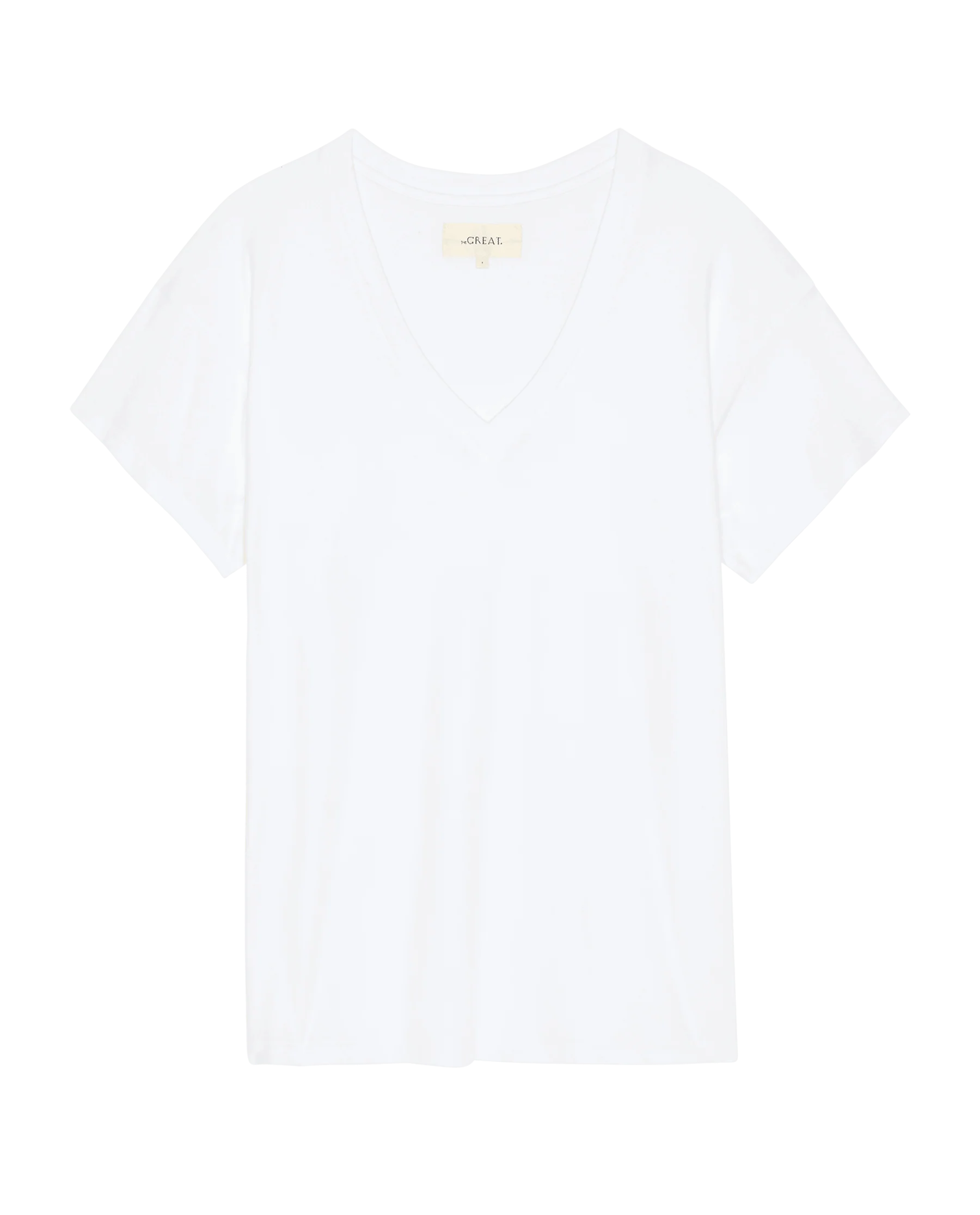 The Slouchy V-Neck Tee. -- True White