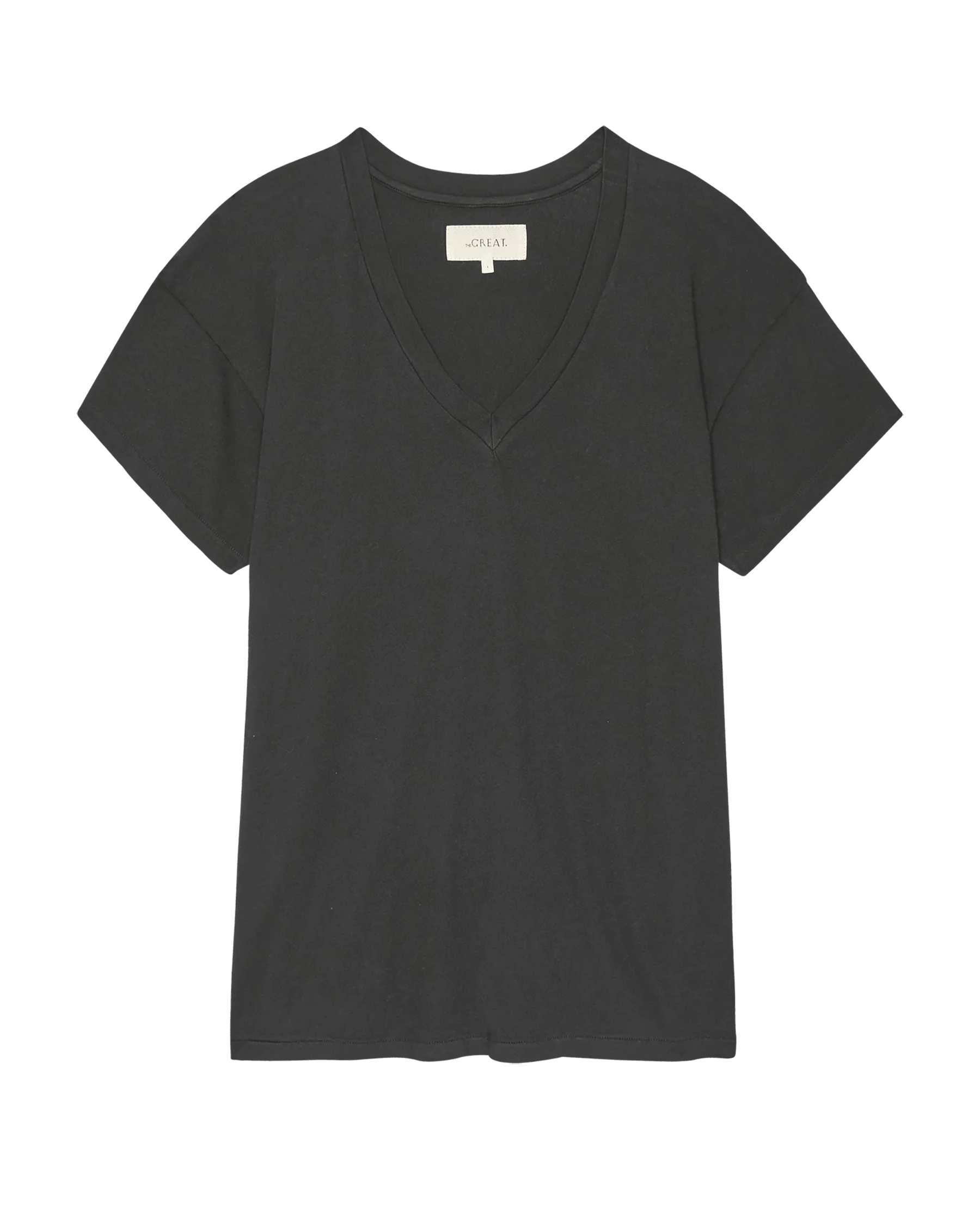 The Slouchy V-Neck Tee. -- Almost Black