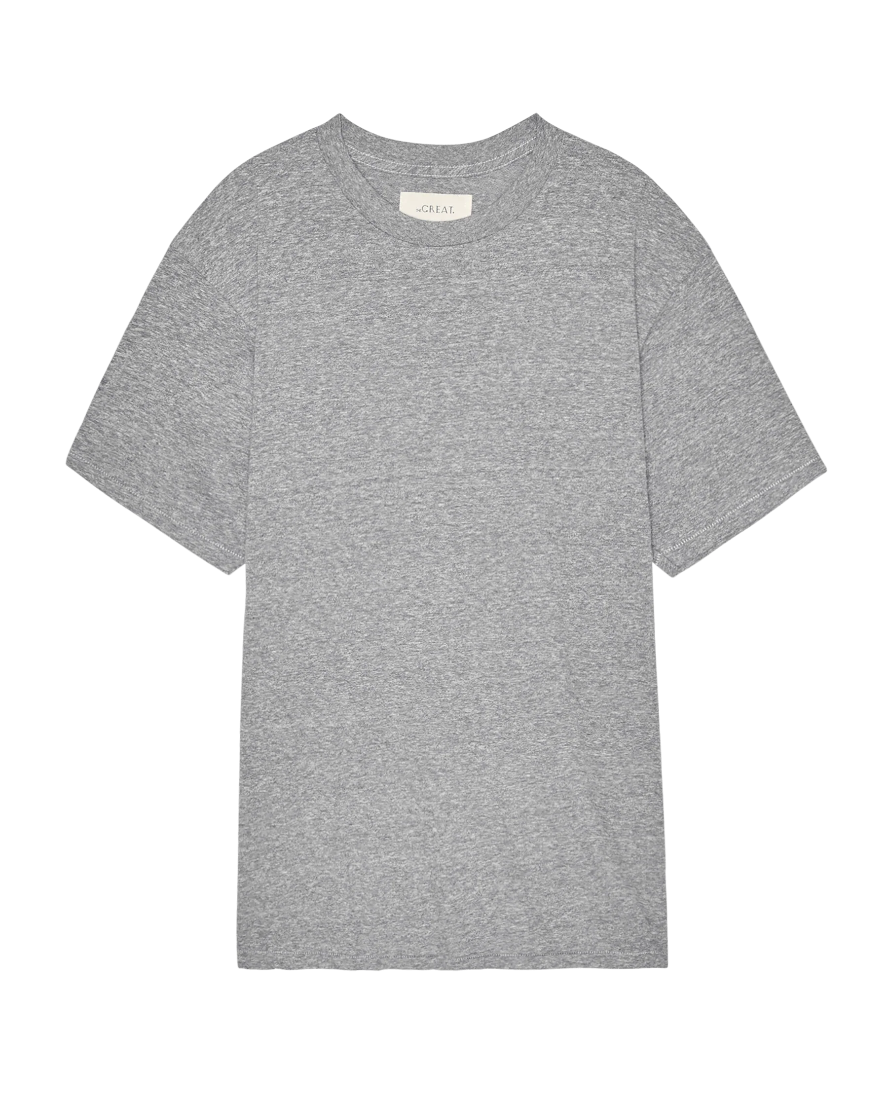 The Slouchy Crew Tee. -- Heather Grey