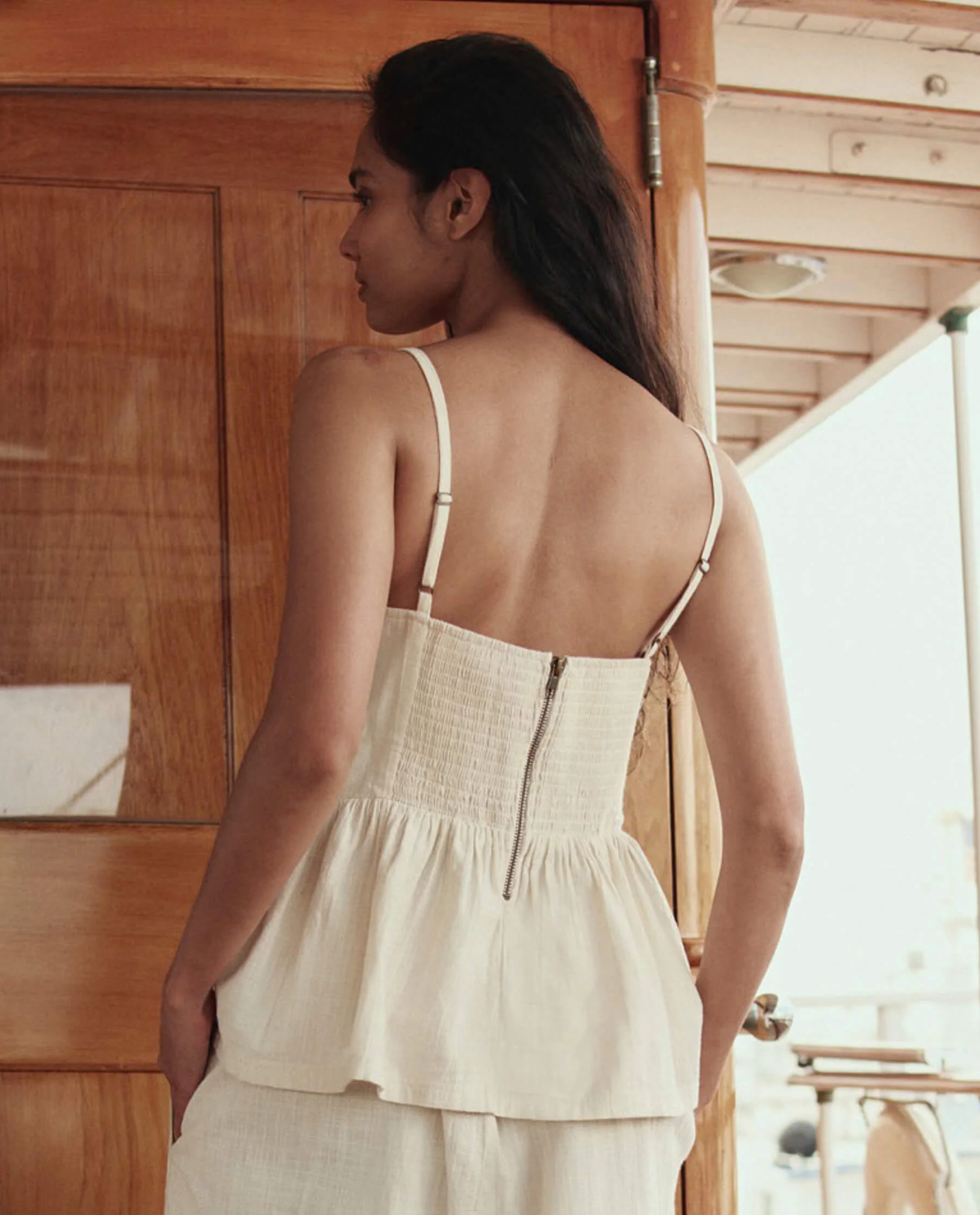 The Textured Verse Top. -- Natural