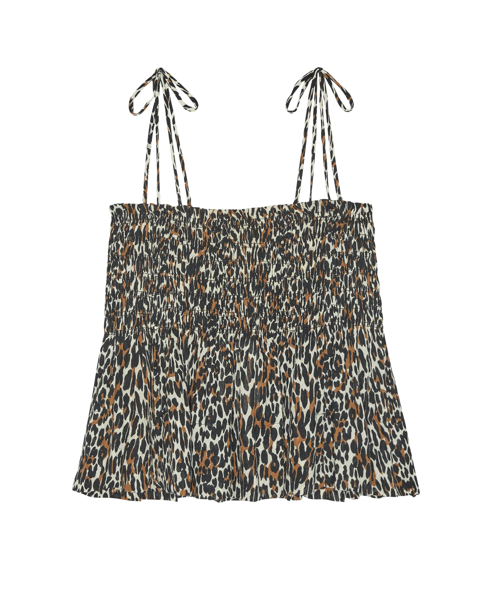 The Tide Smocked Top. -- Leopard