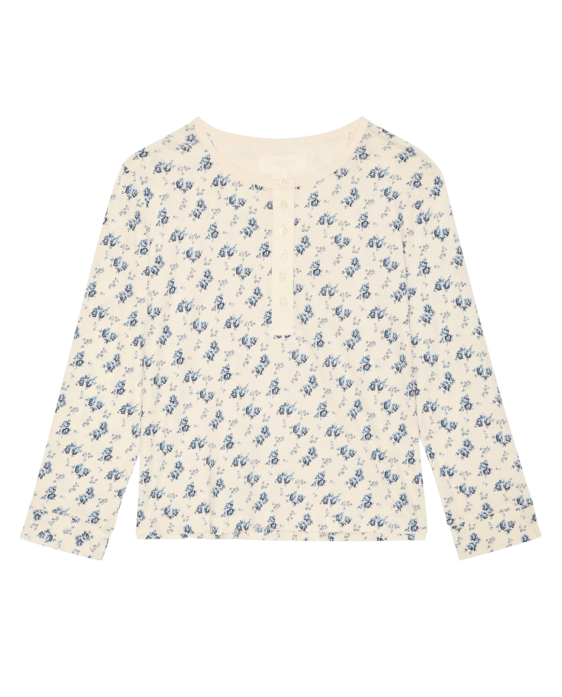 The Crop Sleep Henley. -- Indigo Rose