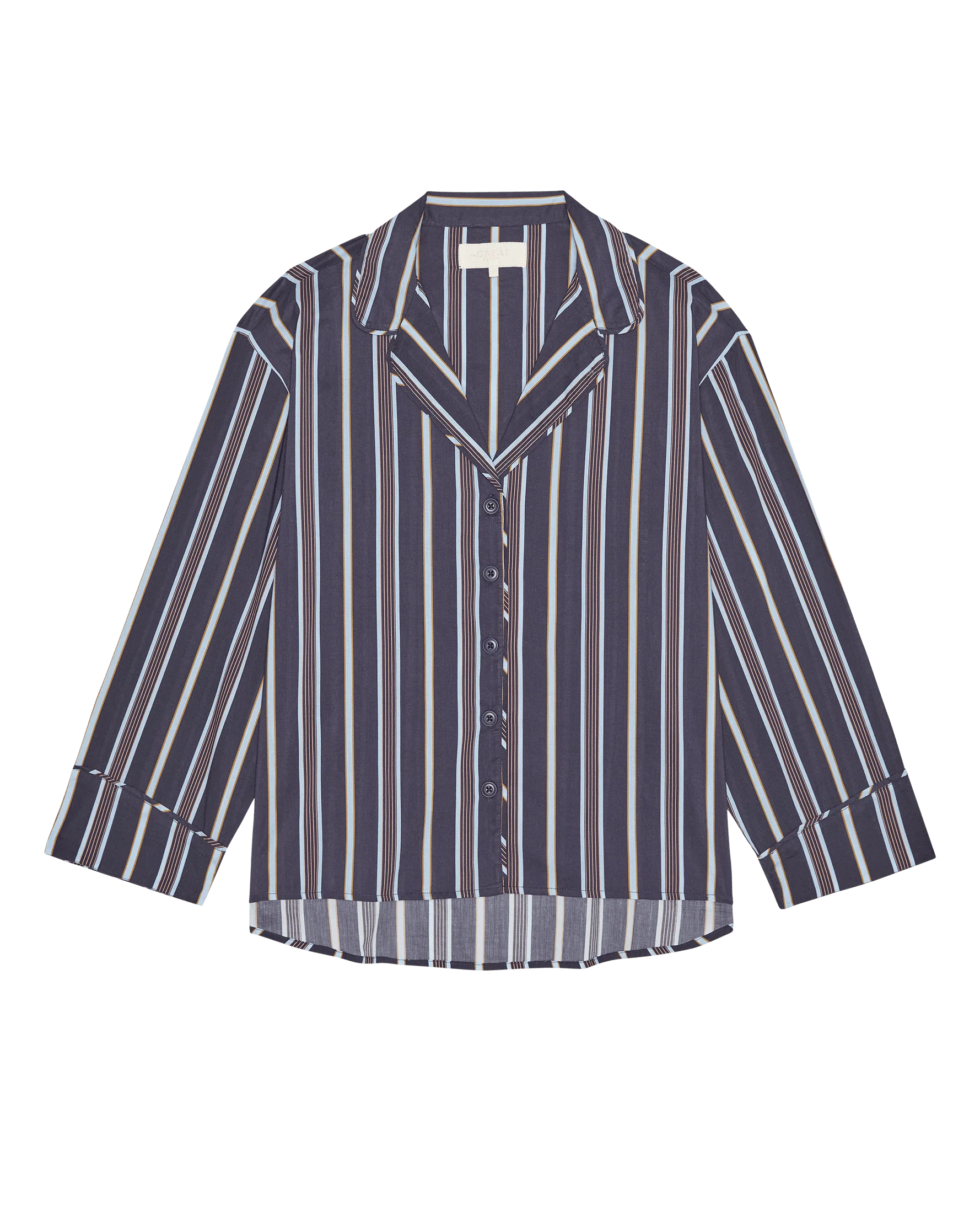 The Pajama Shirt. -- Coastline Stripe