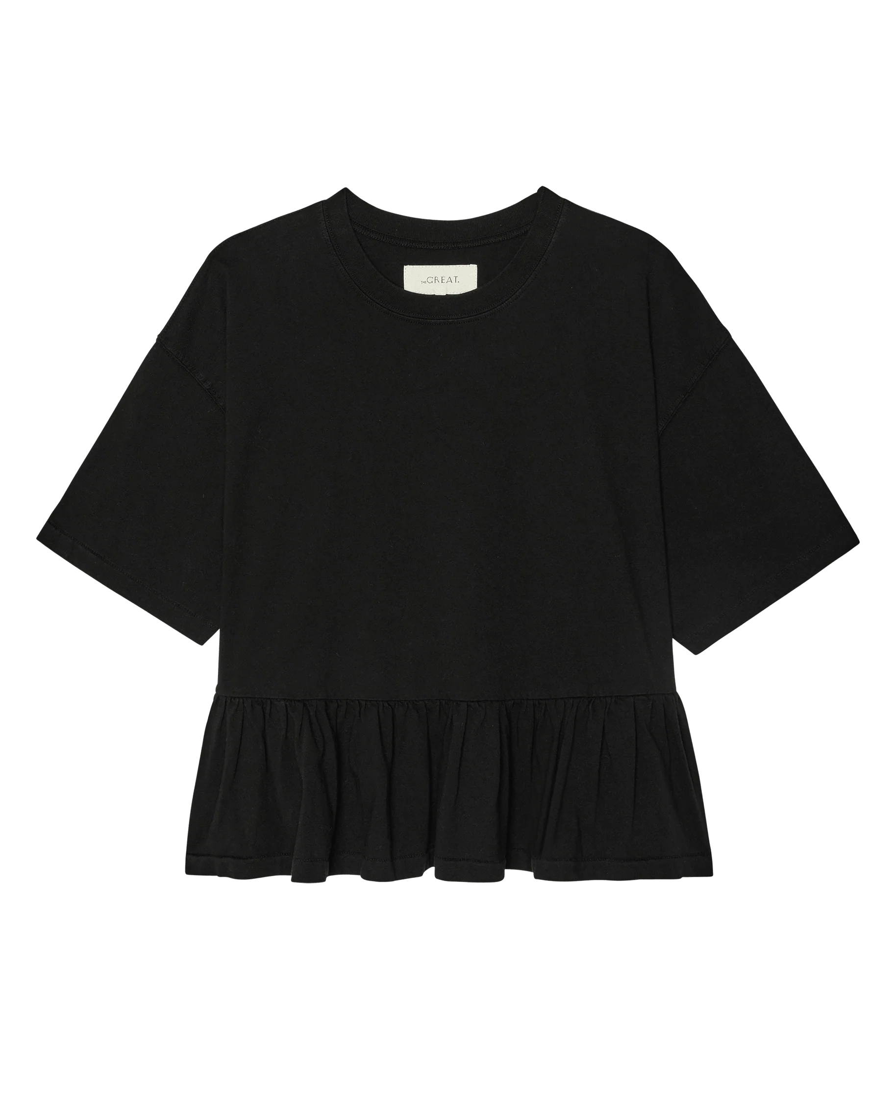 968-the-oversized-ruffle-peplum-tee.-true-black-6.webp The Oversized Ruffle Peplum Tee. -- True Black