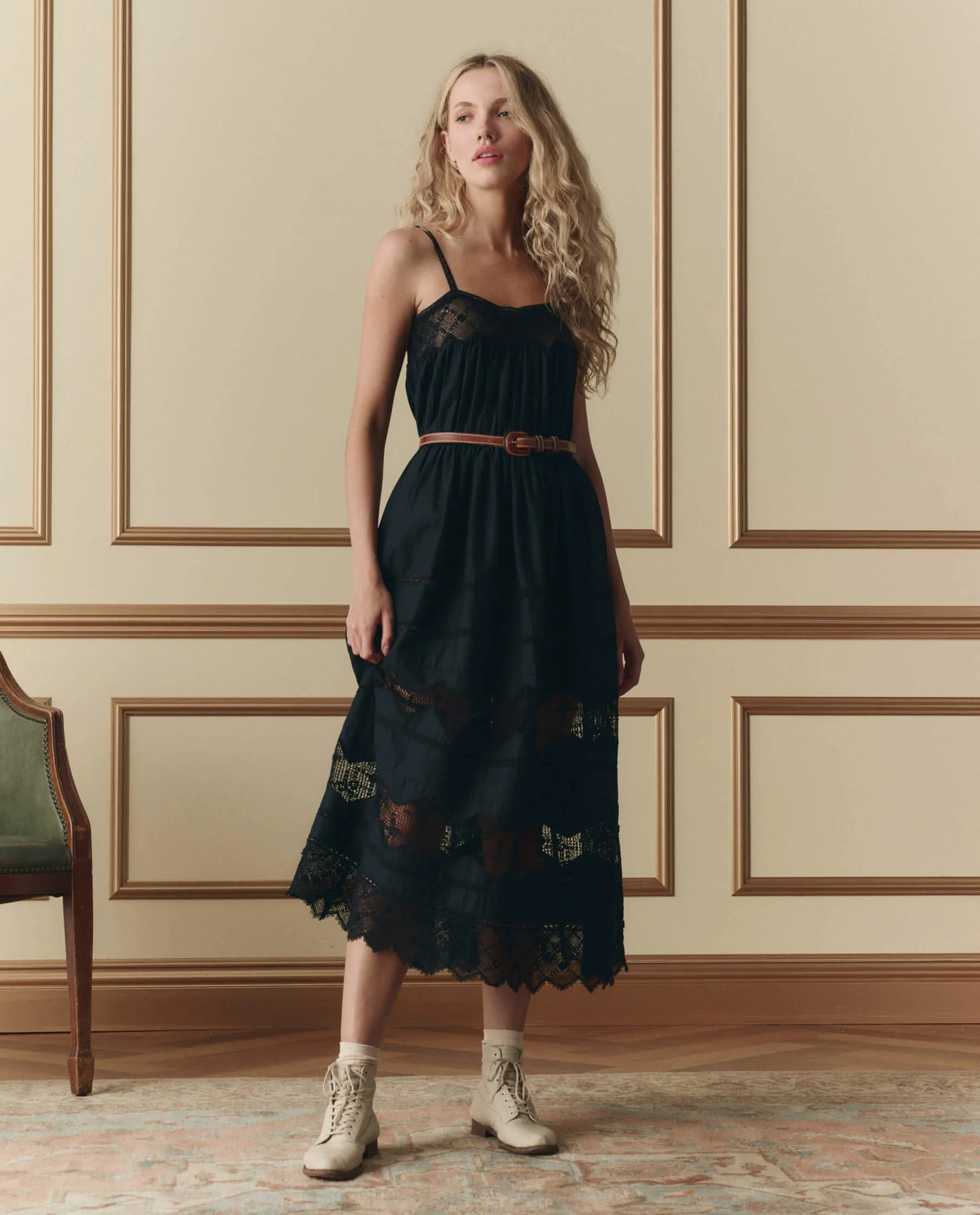 998-the-rosette-crochet-dress.-black-1.webp The Rosette Crochet Dress. -- Black