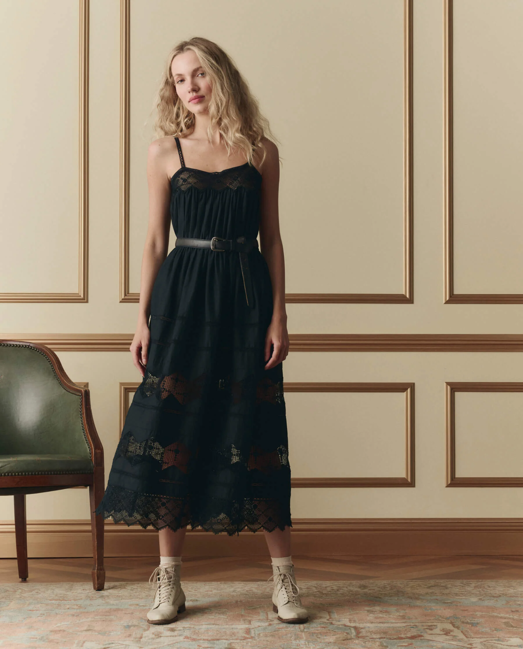 998-the-rosette-crochet-dress.-black-5.webp The Rosette Crochet Dress. -- Black